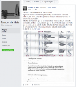 Tambor da Maia - Crónica de um embuste anunciado - Francisco Vieira de Carvalho
